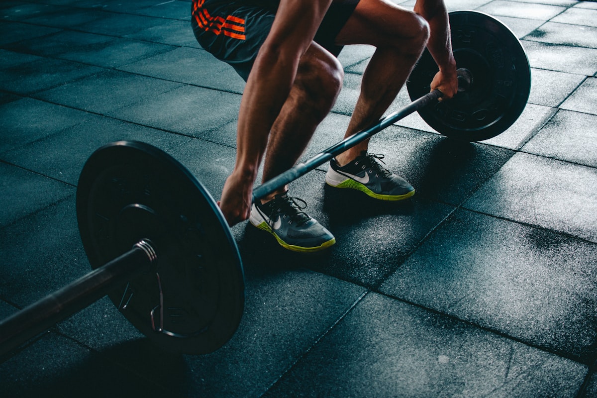 Gym equipment and dumbbells